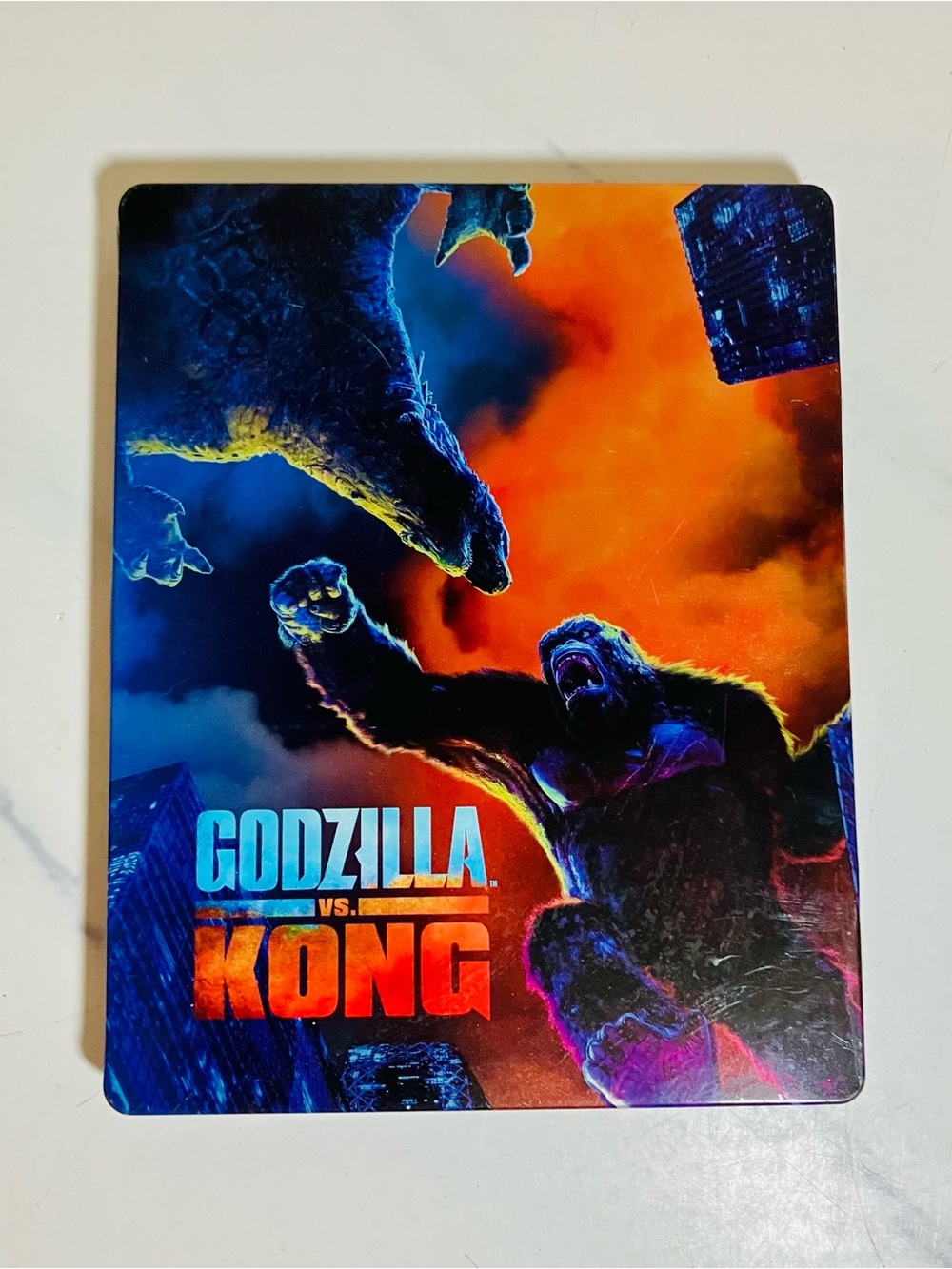 Godzilla vs. Kong SteelBook - Vivid Blue & Orange Artwork